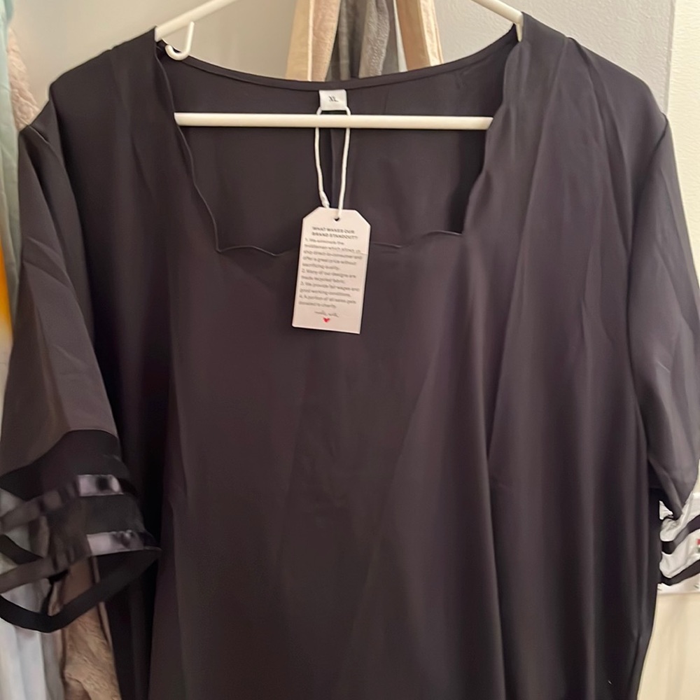 Elegant black rayon dress